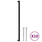 Cabinet Handles 10 pcs Black 480 mm Stainless Steel 3203678