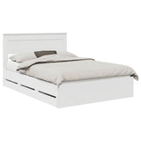 Bed Frame with Drawer White 160 x 200 cm Engineer Wood 3409833