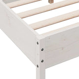 Bed Frame without Mattress White 160x200 cm Solid Wood Pine 842743