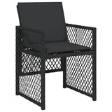 Garden Dining Set 5 pcs Black Poly Rattan 3380621