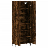 Highboard Smoked Oak 69.5x34x180 cm Engineered Wood 3195680