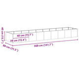 Planter Black 360x80x40 cm Steel 860766