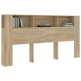 Headboard Cabinet Sonoma Oak 200x18.5x104.5 cm 811955