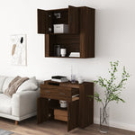 ZNTS Highboard Brown Oak Engineered Wood 3185374