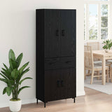 Highboard Black Oak 69.5 x 34 x 180 cm Engineered Wood 3416284
