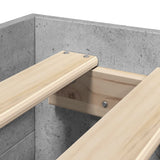 Bed Frame without Mattress Concrete Grey 90x190cm Engineered Wood 3295523