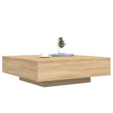 Coffee Table Sonoma Oak 100x100x31 cm Engineered Wood 836597