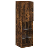 7 Piece TV Wall Cabinet Set with LED Lights Smoked Oak 3216782