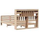Bookcase Bed without Mattress 150x200 cm King Size Solid Wood Pine 3309965