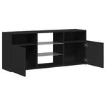 TV Cabinet with LED Lights Black 120x30x50 cm 804302