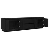 TV Cabinet with LED Lights Black Oak 193,5x41x50 cm 3328436