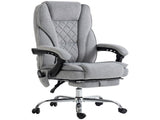 Massage Office Chair, Heated Reclining Computer Chair with Adjustable Height and Footrest, Grey T3398P377447