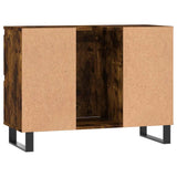 Bathroom Cabinet Smoked Oak 80x33x60 cm Engineered Wood 831665