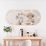 Wall Mirror with LED Lights 45x100 cm Glass Oval 3189164