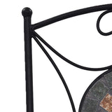 Garden Chair Set of 2 Orange and Grey Powder-coated iron, Ceramic 46718