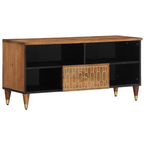 TV Cabinet 100x33x46 cm Solid Wood Mango 358300