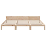 ZNTS Family Bed Frame No Mattress 270x200 cm Solid Wood Pine 3324574