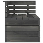 ZNTS 10 Piece Garden Pallet Lounge Set Solid Pinewood Dark Grey 3063764