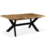 Dining Table Solid Mango Wood and Steel Cross 180 cm 244805