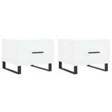 Coffee Tables 2 pcs White 50x50x40 cm Engineered Wood 829445