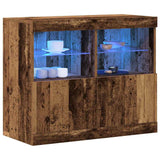 LED Sideboard Brown 81 x 37 x 66.5 cm Engineered Wood 863030