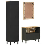 Bathroom Cabinet Set 3 pcs Natural Solid Mango Wood 3310166