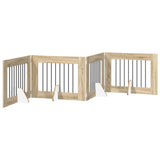 Dog Gate with Stands 4 pcs Sonoma Oak 80 x 60 cm 892134