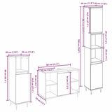 Bathroom Furniture Set 3 pcs Artisan Oak Engineered Wood 3378514