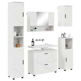 Bathroom Furniture Set 5 pcs High Gloss White 3393067