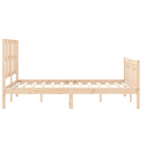Bed Frame without Mattress Small Double Solid Wood Pine 3192201