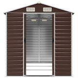 Garden Shed Brown Galvanised Steel 191 x 300 x 198 cm Garden Shed 3188266