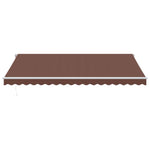 ZNTS Manual Retractable Awning with LED Brown 450x350 cm 3215392