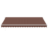 ZNTS Manual Retractable Awning with LED Brown 450x350 cm 3215392