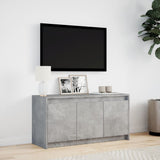 TV Cabinet with LED Concrete Grey 100x34x50 cm Engineered Wood 852211