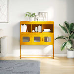 ZNTS Sideboard Mustard Yellow 100.5x39x107 cm Cold-rolled Steel 853419