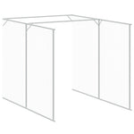 Dog House with Run Light Grey 165x1271x181 cm Galvanised Steel 3189108