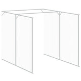 Dog House with Run Light Grey 165x1271x181 cm Galvanised Steel 3189108