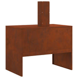 Fire Pit Brown 80 x 50 x 96 cm Weathering Steel 858937
