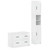 2 Piece Bathroom Cabinet Set UTRECHT High Gloss White 3417571