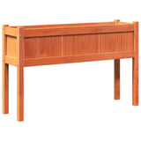 Garden Planters 2 pcs with Legs Wax Brown Solid Wood Pine 837569