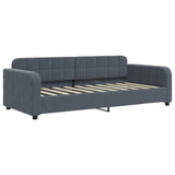 Day Bed without Mattress Dark Grey 90x190 cm Single Velvet 354075