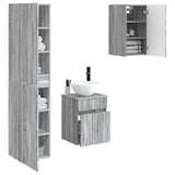 Bathroom Furniture Set 3 pcs Grey Sonoma 33 x 34.5 x 160 cm 3406089