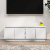 TV Cabinet White 110x34x40 cm Solid Wood Pine 813850