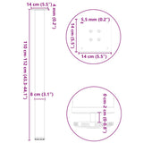 Bar Table Legs 4 pcs Natural Steel 110-112 cm Steel 4012483