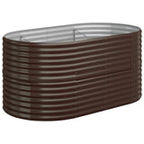 Garden Raised Bed Galvanised Steel 152x80x68 cm Brown 318950