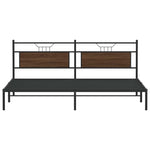 Bed Frame without Mattress Brown Oak 200x200 cm Engineered Wood 4106848