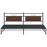 Bed Frame without Mattress Brown Oak 200x200 cm Engineered Wood 4106848