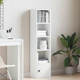 Bookcase White 31x24x127 cm Engineered Wood 860346
