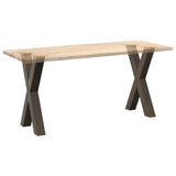 Dining Table Legs X-Shaped 2 pcs Natural Steel 60x cm Steel 4012975