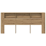 Headboard Cabinet with Shelf Artisan Oak 220 x 18.5 x 102.5 cm 862091